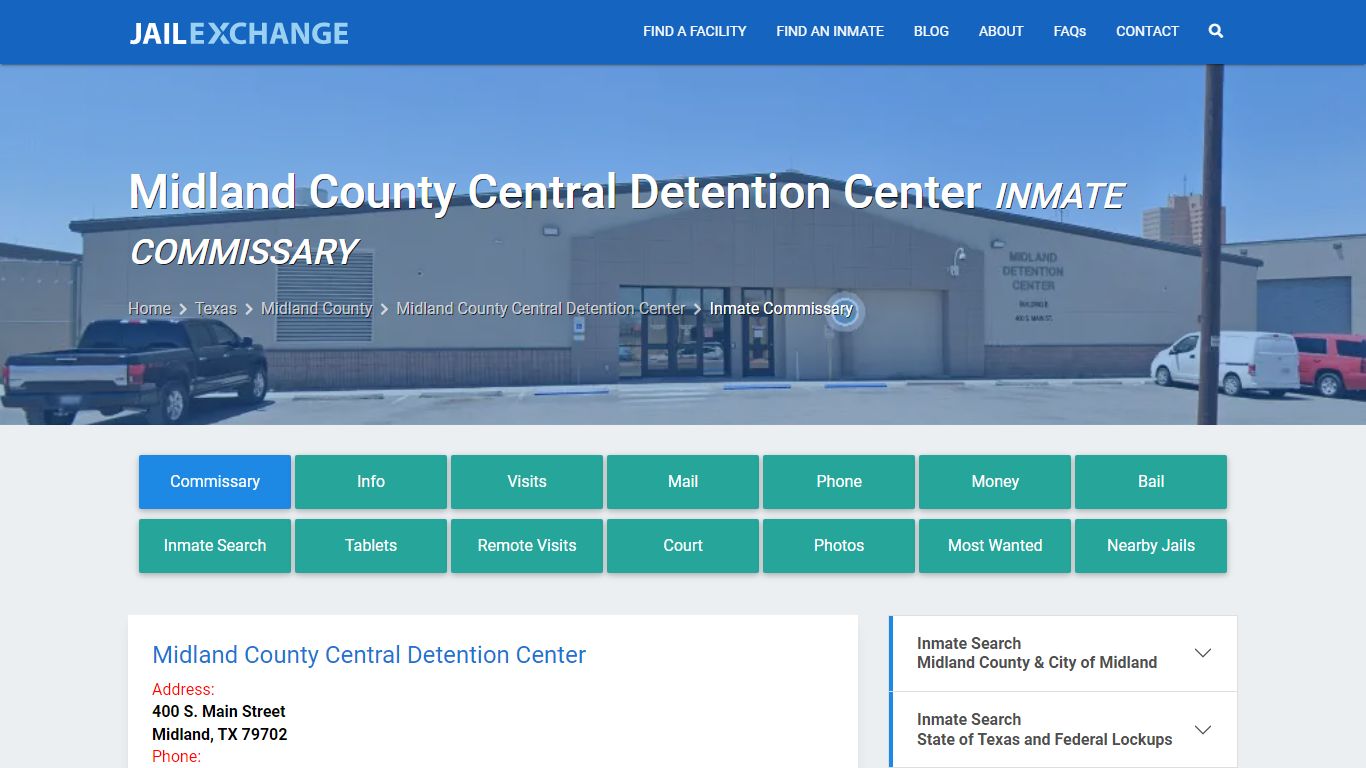 Midland County Central Detention Center Inmate Commissary - Jail Exchange